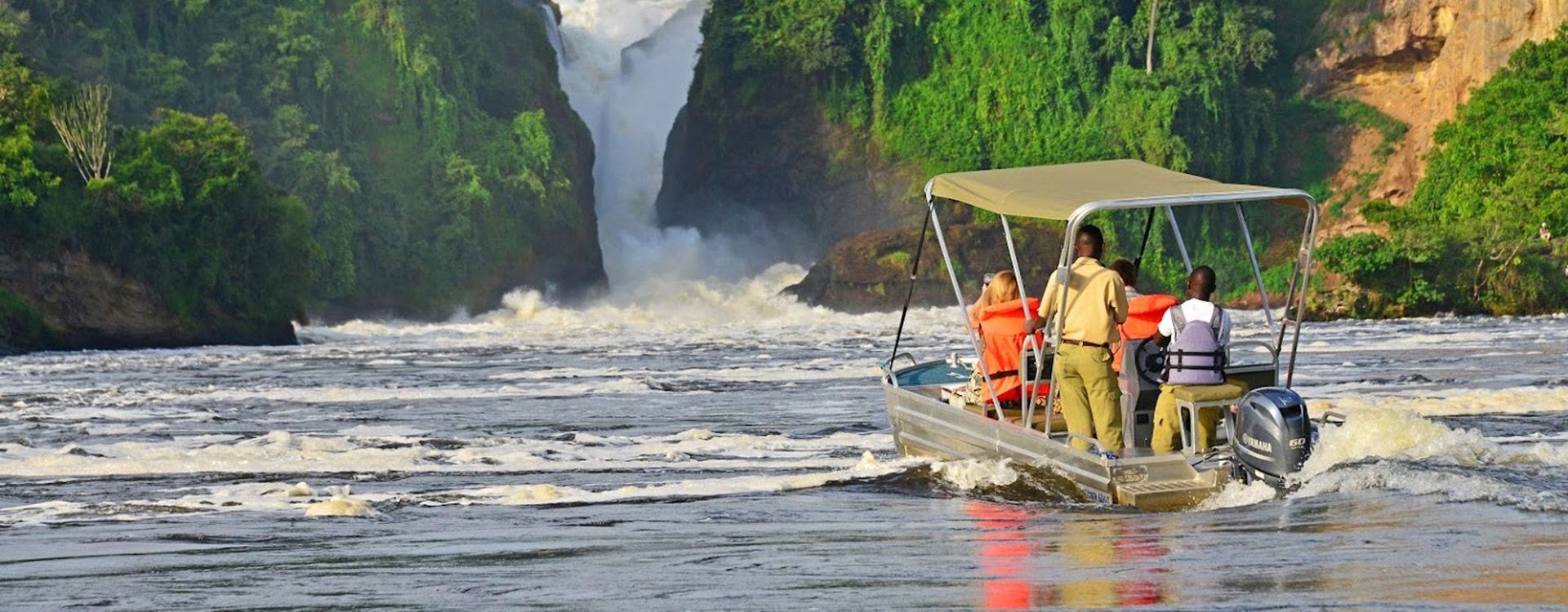 The Nile River flowing through Murchison Falls